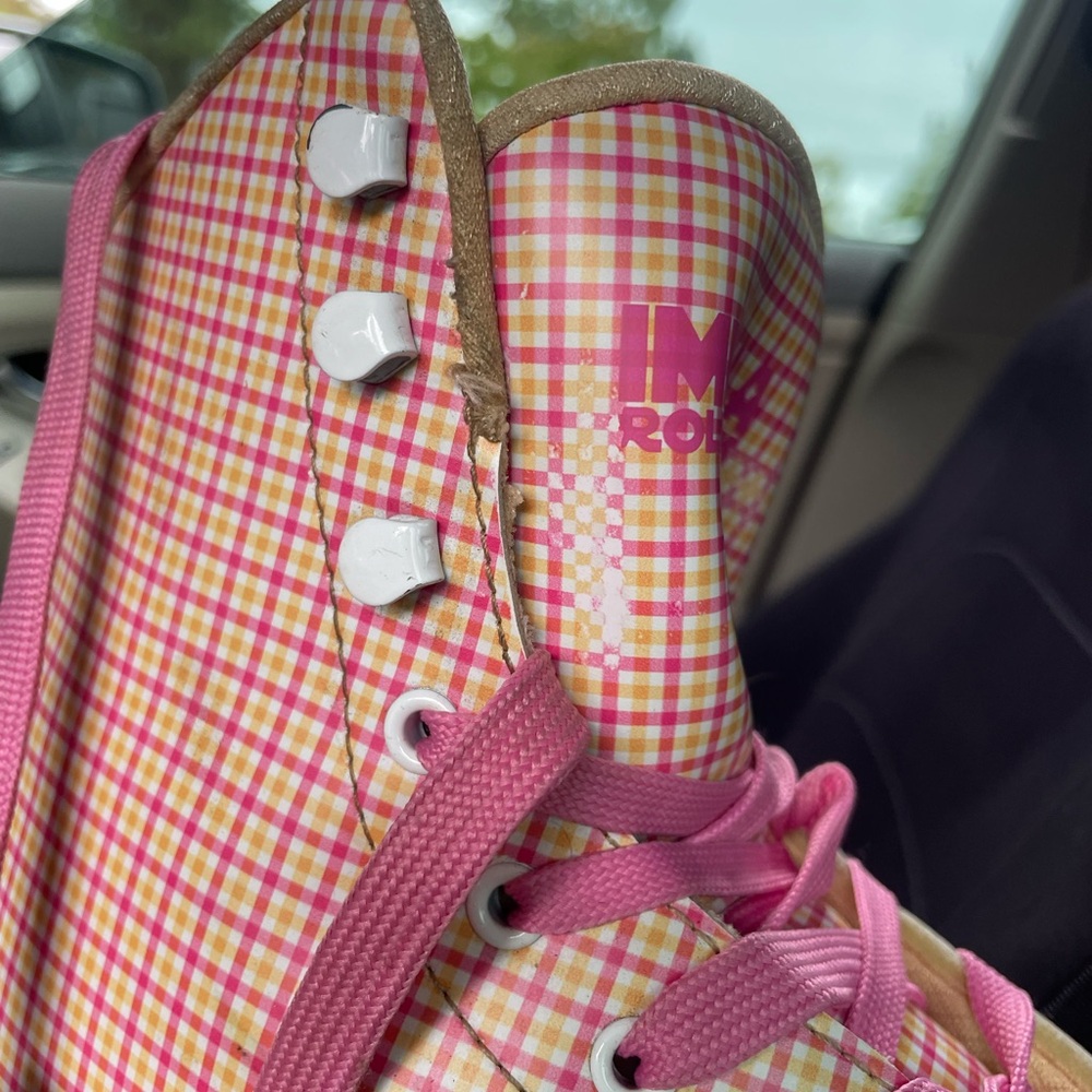 Impala Pink Checkered Roller Skates - image 4